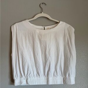 Mahina Linen White Blouse